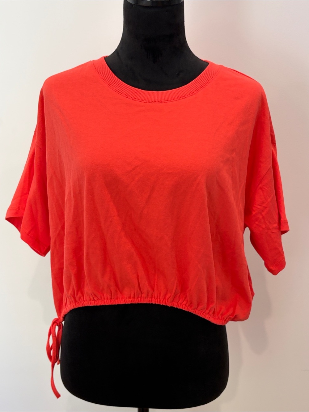 Pilcro Cropped Drawstring Hem Tee